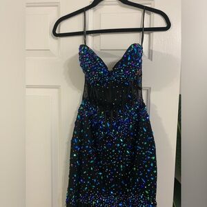 Tiffany design sequins gown dress